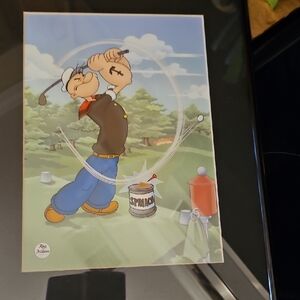 Popeye Golf Swing Wall Art